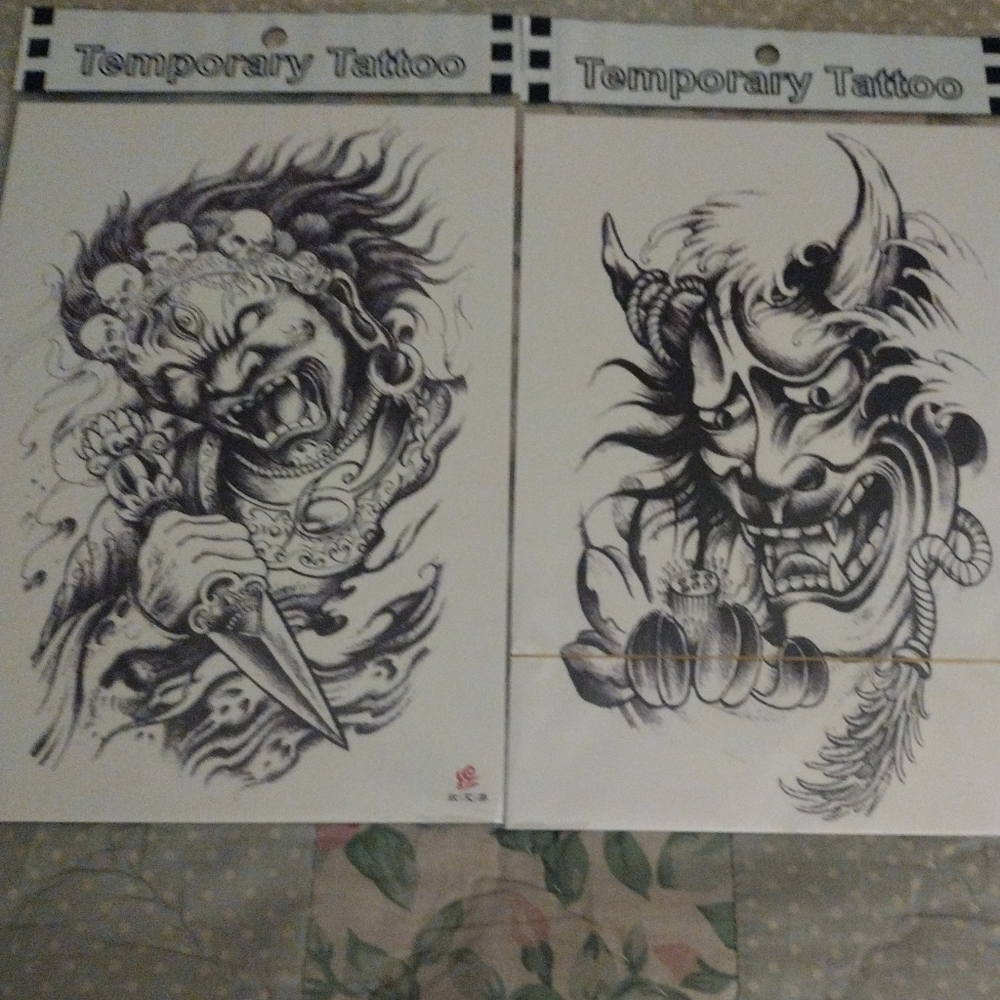 New Black and White Temporary Tattoos